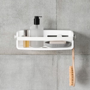 Suporte para Banheiro Flex Adhesive Branco Umbra