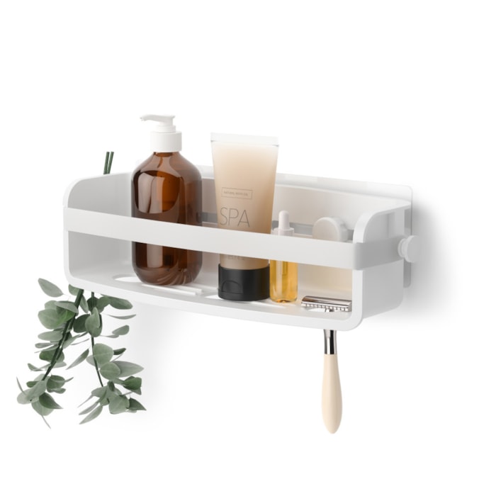 Suporte para Banheiro Flex Adhesive Branco Umbra - Madel Home