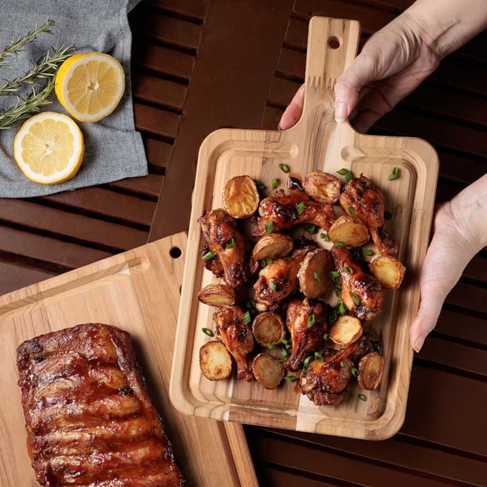 Tábua com Cabo para Churrasco Madeira Mista 40x23,3 cm Tramontina - Madel Home