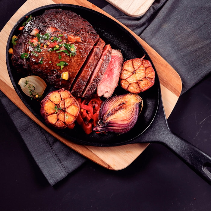 Tábua de Churrasco Mix Grill Ferro com Base em Madeira Tramontina - Madel Home