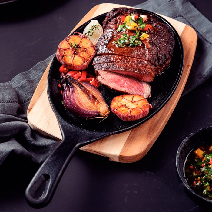 Tábua de Churrasco Mix Grill Ferro com Base em Madeira Tramontina - Madel Home