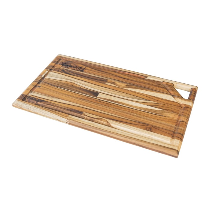 Tábua de Corte Retangular em Madeira Teca Laguiole La Tour - 44cm - Madel Home