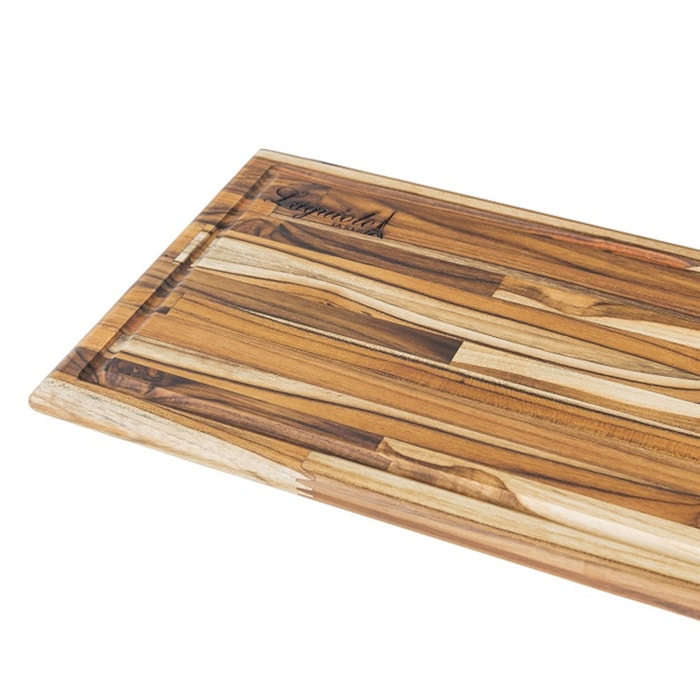 Tábua de Corte Retangular em Madeira Teca Laguiole La Tour - 44cm - Madel Home