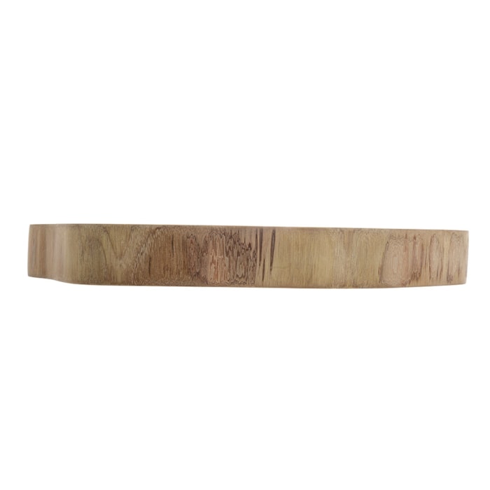 Tábua de Servir em Madeira Teca Wolff Tronco Terra - 36cm - Madel Home