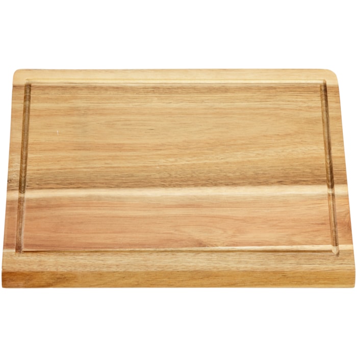 Tábua Quadrada de Corte em Madeira Bege - 38cm - Madel Home