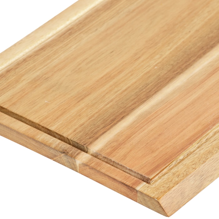 Tábua Quadrada de Corte em Madeira Bege - 38cm - Madel Home