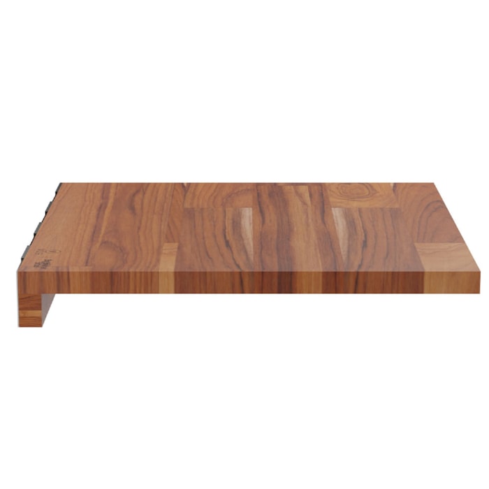 Tábua Quadrada de Corte em Madeira Teca Grid Wolff - 40cm - Madel Home