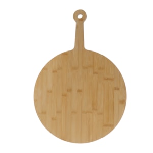 Tábua Redonda de Pizza em Bambu Natural - 58cm