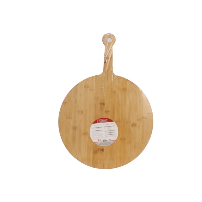 Tábua Redonda de Pizza em Bambu Natural - 58cm - Madel Home