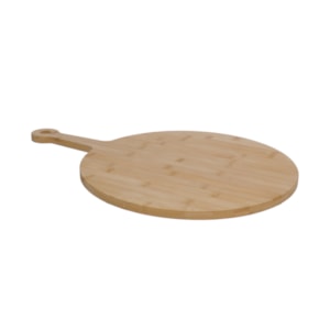 Tábua Redonda de Pizza em Bambu Natural - 58cm