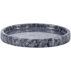 Tábua Redonda de Servir em Mármore Preto Nero - 25cm