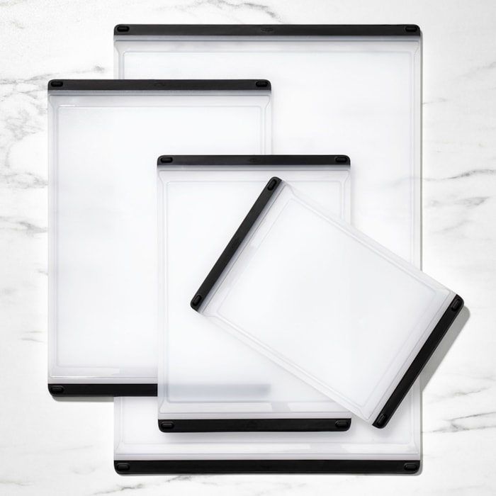 Tábua Retangular de Corte em Plástico Branco Oxo - 27cm - Madel Home