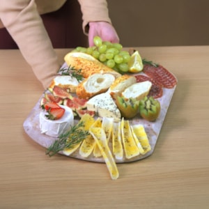 Tábua Retangular de Servir em Mármore Travertino Roma - 45cm