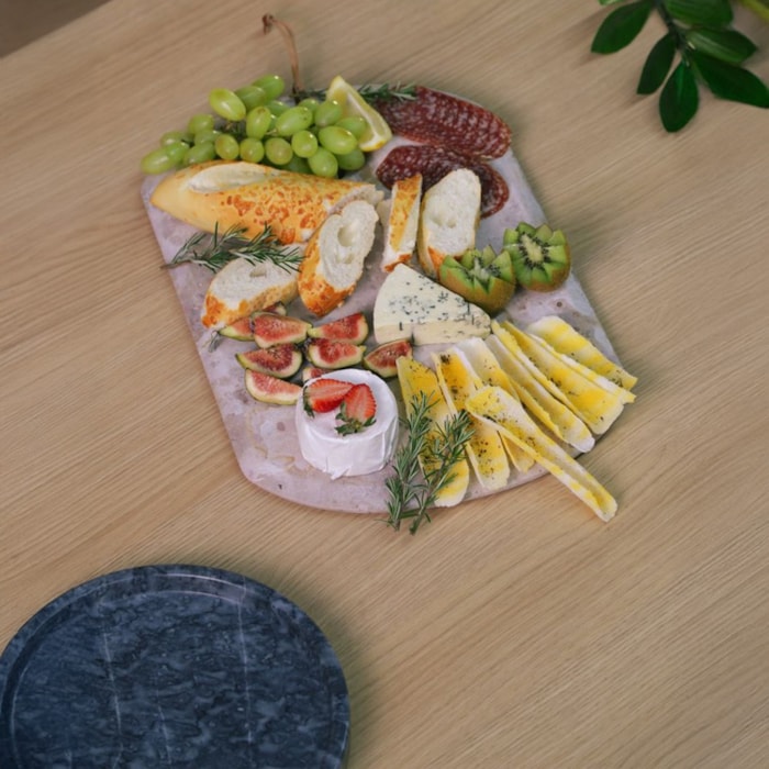 Tábua Retangular de Servir em Mármore Travertino Roma - 45cm - Madel Home