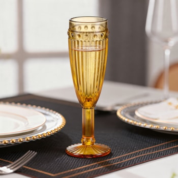 Taças de Champagne de Vidro Âmbar 185ml - 6 Peças