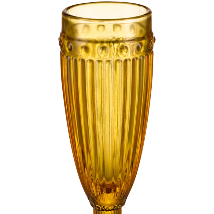 Taças de Champagne de Vidro Âmbar 185ml - 6 Peças - Madel Home