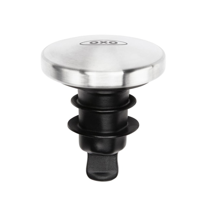 Tampa para Vinho em Aço Inox Preto Oxo - 2 Peças - Madel Home