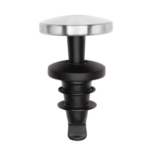 Tampa para Vinho em Aço Inox Preto Oxo - 2 Peças