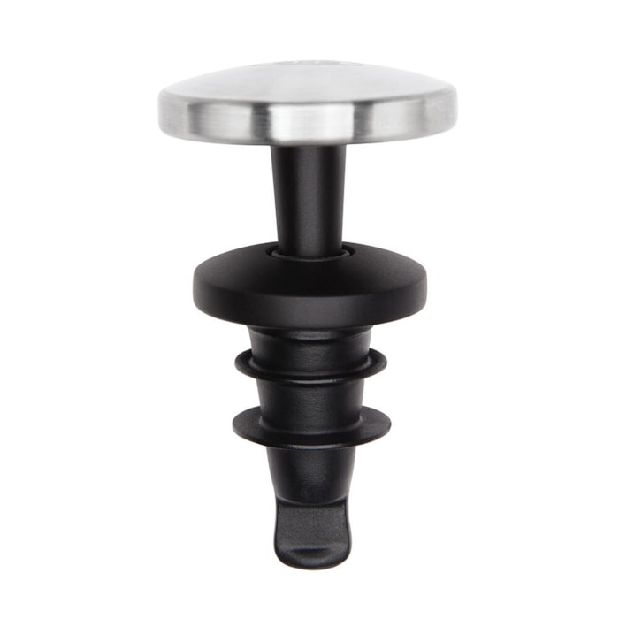 Tampa para Vinho em Aço Inox Preto Oxo - 2 Peças - Madel Home