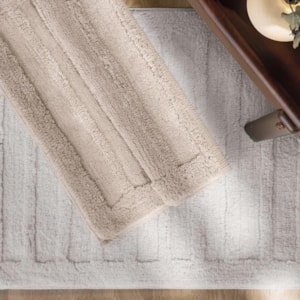 Tapete Antiderrapante 100% Algodão Branco Salvatore Trussardi - 120x60cm