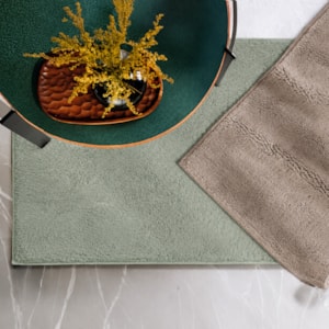 Tapete Antiderrapante 100% Algodão Carmel Pistacchio Trussardi - 80x60cm