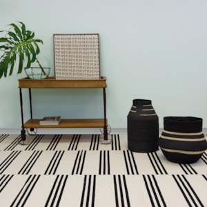 Tapete Portobello Algodão Reciclado (200X250) Preto