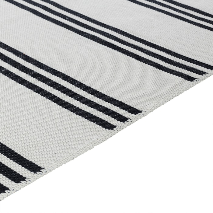 Tapete Portobello Algodão Reciclado (200X250) Preto - Madel Home