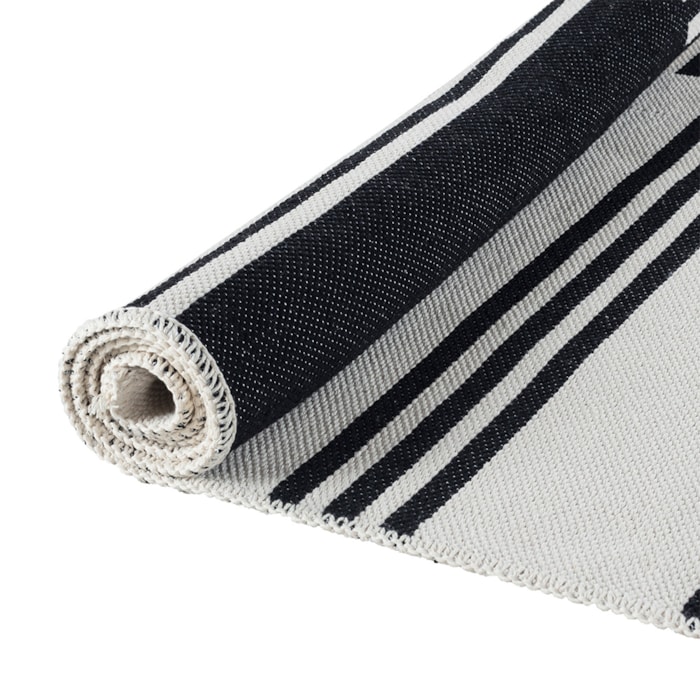 Tapete Portobello Algodão Reciclado (200X250) Preto - Madel Home