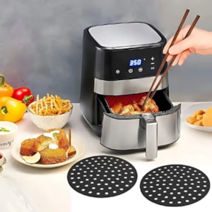 Tapete Protetor Air Fryer Redondo 19,5cm Maxwell Williams Preto