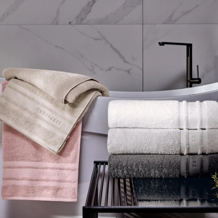 Toalha Banhão Lecce 100% Algodão Branco Trussardi - Madel Home