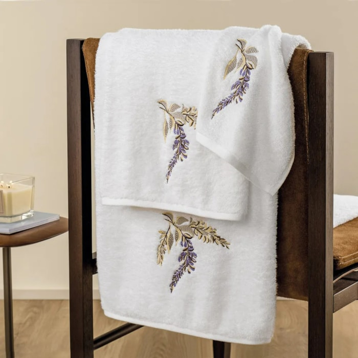 Toalha de Banhão 100% Algodão Trastevere Branco Trussardi - Madel Home