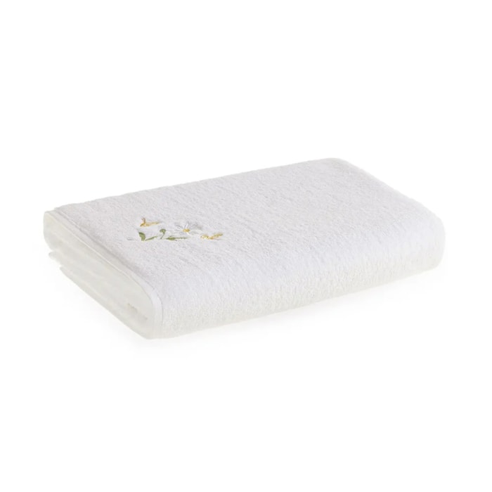 Toalha de Banho 100% Algodão Margarida Branco Trussardi - Madel Home