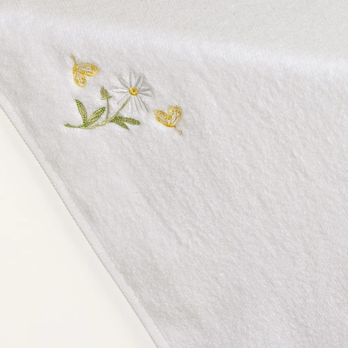 Toalha de Banho 100% Algodão Margarida Branco Trussardi - Madel Home
