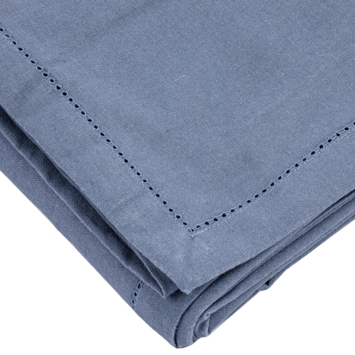 Toalha de Mesa Retangular 100% Algodão Azul 10 Lugares - 180x320m - Madel Home