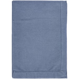 Toalha de Mesa Retangular 100% Algodão Azul 4 Lugares - 140x180m