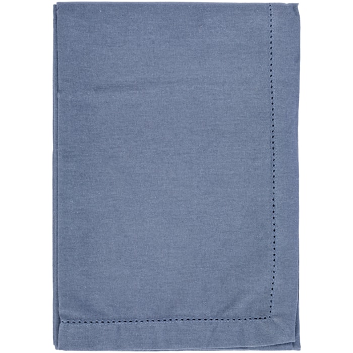 Toalha de Mesa Retangular 100% Algodão Azul 4 Lugares - 140x180m - Madel Home
