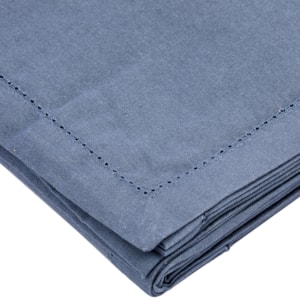 Toalha de Mesa Retangular 100% Algodão Azul 6 Lugares - 160x220m