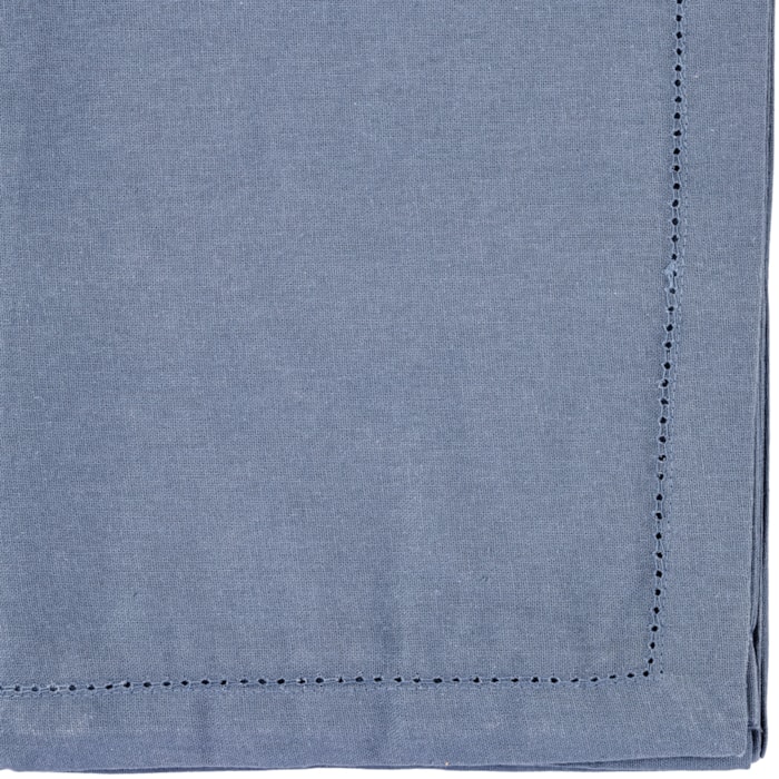 Toalha de Mesa Retangular 100% Algodão Azul 6 Lugares - 160x220m - Madel Home