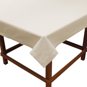 Toalha de Mesa Retangular 100% Algodão Cru 4 Lugares - 140x180m