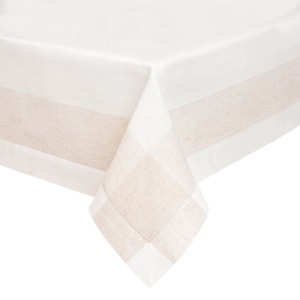 Toalha de Mesa Retangular Linho Branco 6 Lugares Duo - 160x220m