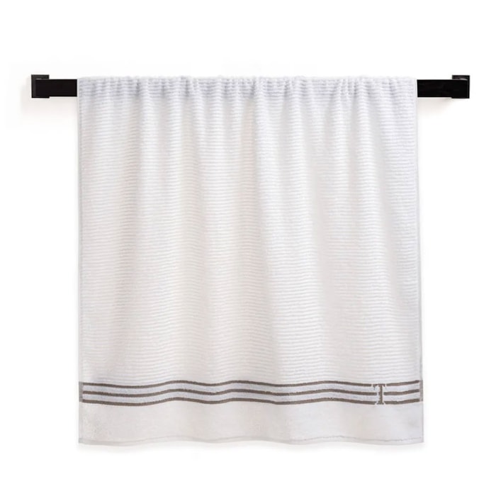 Toalha de Praia 100% Algodão Isola Branco/Legno Trussardi - Madel Home