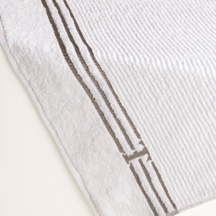 Toalha de Praia 100% Algodão Isola Branco/Legno Trussardi - Madel Home