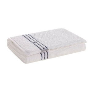 Toalha de Praia 100% Algodão Isola Branco/Marino Trussardi