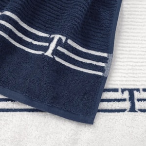 Toalha de Praia 100% Algodão Isola Marino/Branco Trussardi