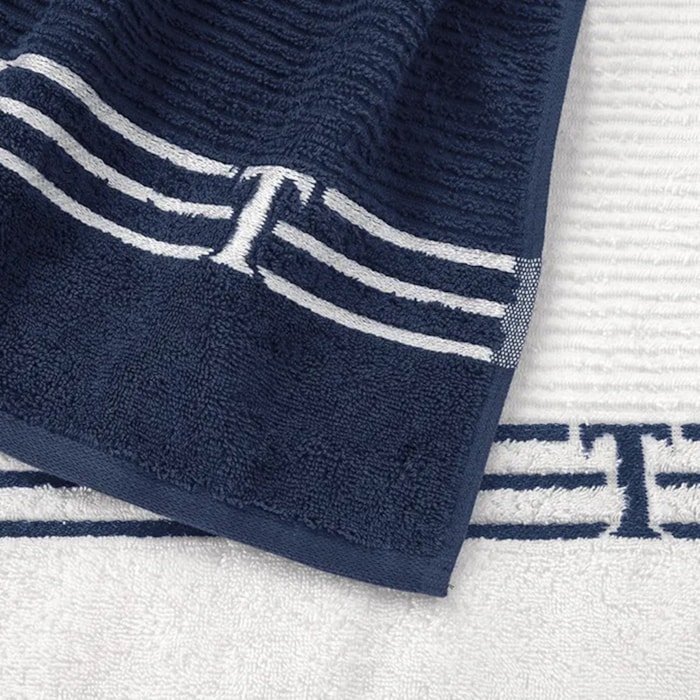 Toalha de Praia 100% Algodão Isola Marino/Branco Trussardi - Madel Home