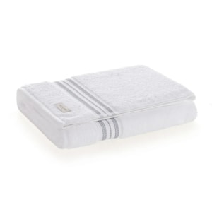 Toalha de Rosto 100% Algodão Barberine Branco/Cielo Trussardi