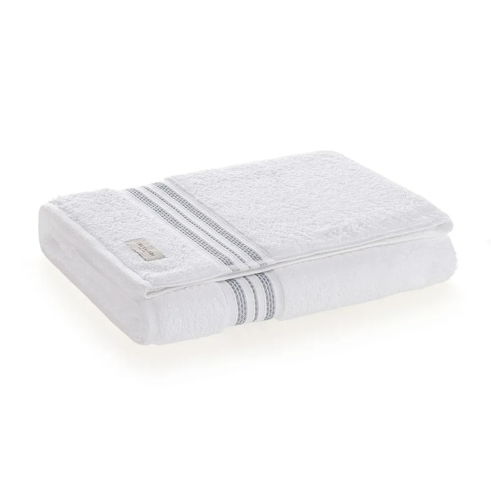 Toalha de Rosto 100% Algodão Barberine Branco/Cielo Trussardi - Madel Home
