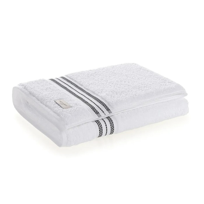 Toalha de Rosto 100% Algodão Barberine Branco/Nero Trussardi - Madel Home