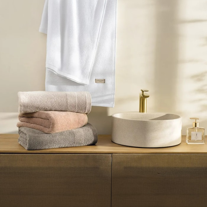 Toalha de Rosto 100% Algodão Borgia Chumbo Trussardi - Madel Home