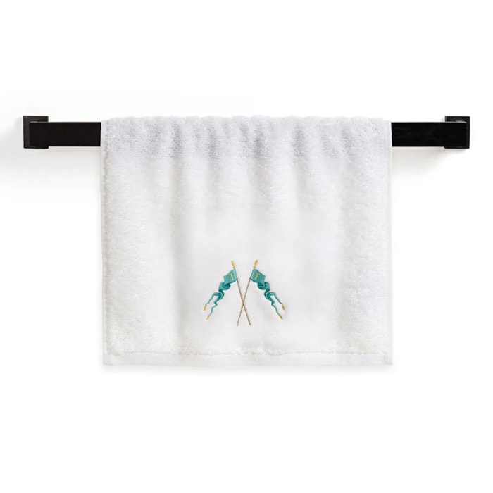 Toalha de Rosto 100% Algodão Cavaliere Branco Trussardi - Madel Home